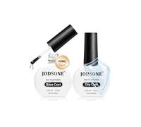 JODSONE 2 Botellas 10ml De base y top coat semipermanente Gel Polish Set Superficie Brillante En Casa DIY Nail Salon Girl Regalo
