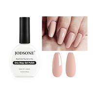 JODSONE Gel Polish Top Coat, Paso 3 en 1 Ámbar Base Color Top Coat Gel Esmalte de uñas No hay necesidad de bases y top coats, ahorra tiempo