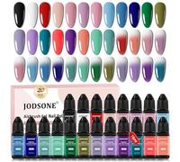 JODSONE Juego de esmaltes de uñas de gel con aerógrafo de 20 colores para gradientes de uñas, esmalte de uñas de gel sin disolución para manualidades, varios patrones, regalos de vacaciones para niñas