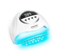 JODSONE Lámpara de uñas semipermanentes UV LED 320W, Lámpara de uñas profesional con 72 luces duales, sensor automático 4 temporizadores 10/30/60/99s, pantalla LCD para salón y hogar