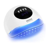 JODSONE Lámpara de uñas semipermanentes UV LED, Lámpara de uñas portátil con sensor automático 4 temporizadores, secador de esmalte en gel para salón y hogar, herramienta de manicure blanco