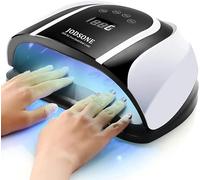 JODSONE Lámpara Uñas Semipermanentes U V LED 120W para Dos Manos - Lámpara Uñas con 54 Perlas de Luz, Secado Rápido para Gel, Uso Profesional en Salón y Hogar, Color Negro