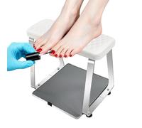 JODSONE Pedicure Foot Rest with a Soft Cushion,Treat Your Feet,Pedicure for Easy at Home,No More Bending or Stretching,Stainless Steel Foot Stand,Sturdy and Long-lasting