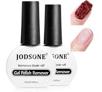 JODSONE Quitaesmalte Gel 10ml x 2 - Elimina el Esmalte Gel en 3-5 Minutos Sin Remojo ni Envoltura, Rápido y Fácil