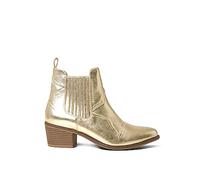 Joe Browns Botines Western Metálicos Oro, Botas Cortas al Tobillo Mujer, Gold, 41.5 EU Ancho