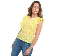 Joe Browns Hermosa Camiseta Broderie Top para Mujer, Amarillo, 16