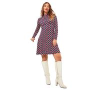 Joe Browns Retro Geometric Print High Neck Jersey Skater Dress Vestido Casual, Multi, 40 para Mujer