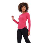 Joe Browns Ruched Tie Side Ribbed Long Sleeve Top Camisa, Rosa, 44 para Mujer