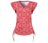 Joe Browns Ruffle Sleeve Rouched Jersey Top Camiseta, Rosso, 44 para Mujer