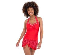 Joe Browns Retro Polka Dot Halterneck Tankini Top Sujetador, Rosso, 44 para Mujer