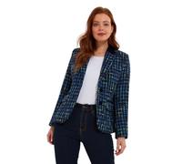 Joe Browns Textured Tweed Co-ORD Jacket Chaqueta, Azul, 36 para Mujer