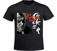 Joe Cocker Live Graphic T Shirts for Men Crew Neck 3 Black XXL