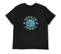 Joe Rogan Corean Zombie Ultimate Fighting T-Shirt Man's Fashion Cotton Black Clothes, Negro , XL