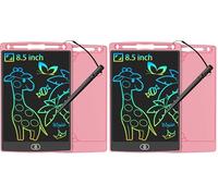 JOEAIS Tableta Escritura LCD de 8,5 Pulgadas, Tablet Dibujo Digital Pizarra Electrónica Portátil, Tableta Gráfica para Escribir a Mano, Garabatear y Dibujar, Niños y Niñas (Rosa) (Paquete de 2)