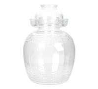 JOEBO Tarro de pepinillos Grande, Tarro de fermentación de Vidrio Tradicional Chino, vasija de fermentación de Vidrio con Tapa de esclusa de Aire con Sello de Agua (2, 5 litros 88 Oz)