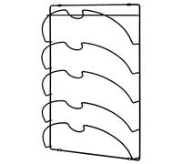 Joeji's 5 Ranuras Organizador de Tapas de Ollas, Organizador tapas ollas de 2 vías - Organizador para Cocina 27,5 x 43 cm - Autoadhesivo o Tornillo -Negro