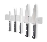 Joeji's Kitchen Barra Imantada para Cuchillos 40 cm - Acero Inox - Iman Cuchillos Sujeta de Cocina - 3M Adhesivo Fuerte o Atornillado - Iman cuchillos pared
