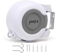 Tendedero Ropa retráctil Doble de 15 Metros | Tendedero Ropa Plegable de 2 x 15 m para Exteriores | Tendedero de Pared con Tornillos, Ganchos, Instrucciones