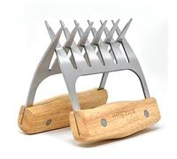 Joeji's Kitchen Garras de Carne Accesorios barbacoa de utensilios barbacoa con asas de madera de tacto frío utensilios barbacoa kit multifuncionales para cerdo ternera pollo y más