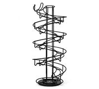 Joeji's Kitchen Hueveras para cocina con base antideslizante Soporte huevos color negro que ahorra espacio con capacidad para más de 3 docenas de huevos Soporte para huevos en espiral…