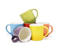 joeji's Kitchen Juego de 6 tazas de café de colores 350ml para mantener el café Té chocolate y otras bebidas calientes o frías durante más tiempo