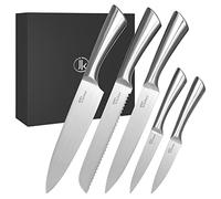 joeji's Kitchen Juego de Cuchillos de cocina para chef - 5 Piezes cuchillos de cocina de Acero Inox profesional - Hoja Afilada - Caja de regalo