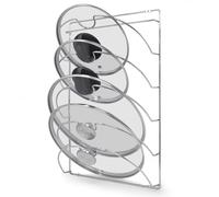 joeji's Kitchen Organizador de tapas de ollas con 5 ranuras - Organizador de cocina 27,5 x 43 cm - Autoadhesivo o con tornillos - Organizador de tapas para guardar tapas