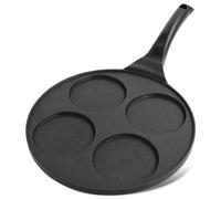 Joeji's Kitchen Sartén Tortitas - Antiadherente frigideira panquecas 4 Agujeros Sartén para Crepés de Desayuno 26 cm - Para Estufas de Gas y Cocinas de Inducción