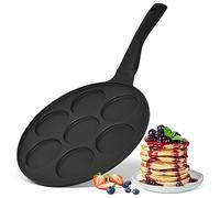 joeji's Kitchen Sarten Tortitas Crepes de 7 Agujeros 26.5cm - Frigideira Panquecas - Molde Crepes Antiadherente - Induccion Compatible - Fácil de limpiar - Perfecto para huevos tortillas y más