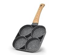 joeji's Kitchen Sarten Tortitas de 4 Agujeros - Molde de Cocina Antiadherente 19 cm Inductione Sarten para Huevos Fritos y Frigideira panquecas