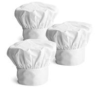 joeji's Kitchen Set De 3 Gorros Chefs Ajustable - Gorro Cocinero para Chef, Pasteleria y Reposteria, Uniformes De Trabajo Mujer y Hombre