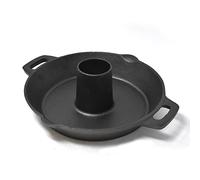 Joeji's Kitchen Soporte Para Gallinas - Hierro Fundido Asador De Pollos 28cm - Inducción Soporte Cerveza Pollo con Bandeja De Goteo Para Uso En Horno Aves Kebabs y Más