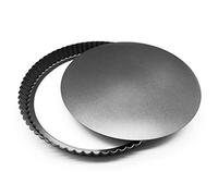 Joejis Molde quiche 28cm Molde Quiche Antiadherentes Extraíble Loose Bottom Round Molde para Tarta con Base Extraíble Moldes para pan…