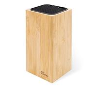 Joejis Porta cuchillos cocina Universal sin cuchillos - Bambú Soporte para Cuchillos - Ranuras adicionales para tijeras y varilla de afilado