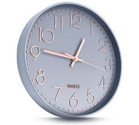 Joejis Reloj de Pared Silencioso de 30cm sin Tictac con Mecanismo de Barrido - Diseño Moderno de Cuarzo, Decorativo para Baño, Sala de Estar, Pasillo