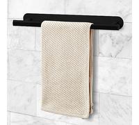 Joejis toallero Adhesivo de Acero Inoxidable Toallero de Baño 40 cm - toalleros de baño sin Taladro para Toallas de Mano y Toallas Grandes - Toallero Multiusos para Baño y Cocina en Negro Mate
