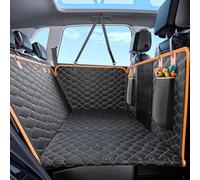 JOEJOY Protector Coche Perros Asiento Trasero con Fondo Duro, Funda Coche Perro Engrosados Ensanchados con Flancos, Cubierta de Asiento para Mascota Impermeable,Nergo