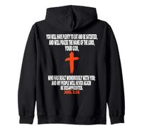 Joel 2:26 Versículos de la Biblia Escritura Sudadera con Capucha