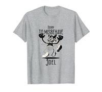 Joel - Nombre de Chico Genial con un diablillo Lindo Camiseta, Hombre, Gris Jaspeado, 6XL