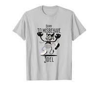 Joel - Nombre de Chico Genial con un diablillo Lindo Camiseta, Hombre, Plata, M
