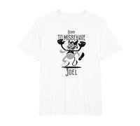 Joel - Nombre de Chico Genial con un diablillo Lindo Camiseta, Hombre Tallas Grandes, Blanco, 6X Alto