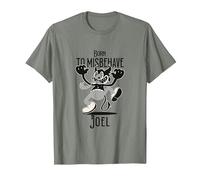 Joel - Nombre de Chico Genial con un diablillo Lindo Camiseta, Hombre, Verde Militar Jaspeado, S