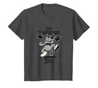 Joel - Nombre de Chico Genial con un diablillo Lindo Camiseta, Niños, Jaspeado Oscuro, 4 años