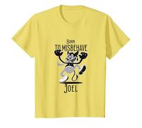 Joel - Nombre de Chico Genial con un diablillo Lindo Camiseta, Niños, Limón, 6 años