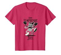 Joel - Nombre de Chico Genial con un diablillo Lindo Camiseta, Niños, Rojo Jaspeado, 6 años