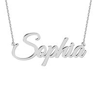 JoelleJewelryDesign Colgante con nombre Fuente Clásica, Plata de ley chapada en oro 18k Navidad,aniversario,amistad,día de la madre,ideas de regalos de cumpleaños para mujeres,niñas,madre,hija,ella