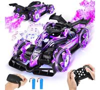 Joellfuner Coche Teledirigido, Coche RC 14 Canales Dual Jet, RC Car con Luces y Música a 25 km/h, Regalos para Adultos o Niños Mayores de 3 Años (Púrpura)