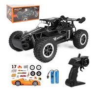 Joellfuner Coche Teledirigido para Niños, 2.4Ghz 1:16 RC Coche con Luces, 2WD 20KM/H Offroad Monster RC Truck, 40m Coche Radiocontrol Juguete, Regalos adecuados para niños a Partir de 3 años (Negro)