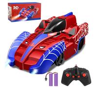 Joellfuner Coche Teledirigido Pared, Mini Coche Que Sube por Las Paredes, Rotación 360° Spider RC Crawler Car, Drift RC Car Recargable con Luz LED, Coche Juegos Regalos Cumpleaños Niños Niñas