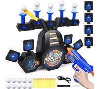 Joellfuner Diana Nerf para Niños, Castle Diana Nerf con Pistola, Objetivo de Tiro, Juego Objetivo Flotante Recargable, Pistola Juguete 3 4 5 6 7 8 9 10 Años Regalos Cumpleaños Navidad (1)
